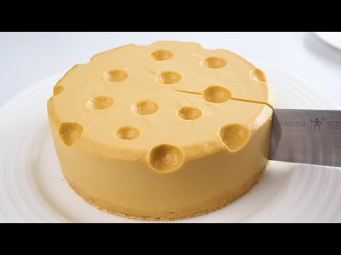 No-BakeHow to make Mango Cake like Cheese ! Surprise when you cut itMelts in your mouth