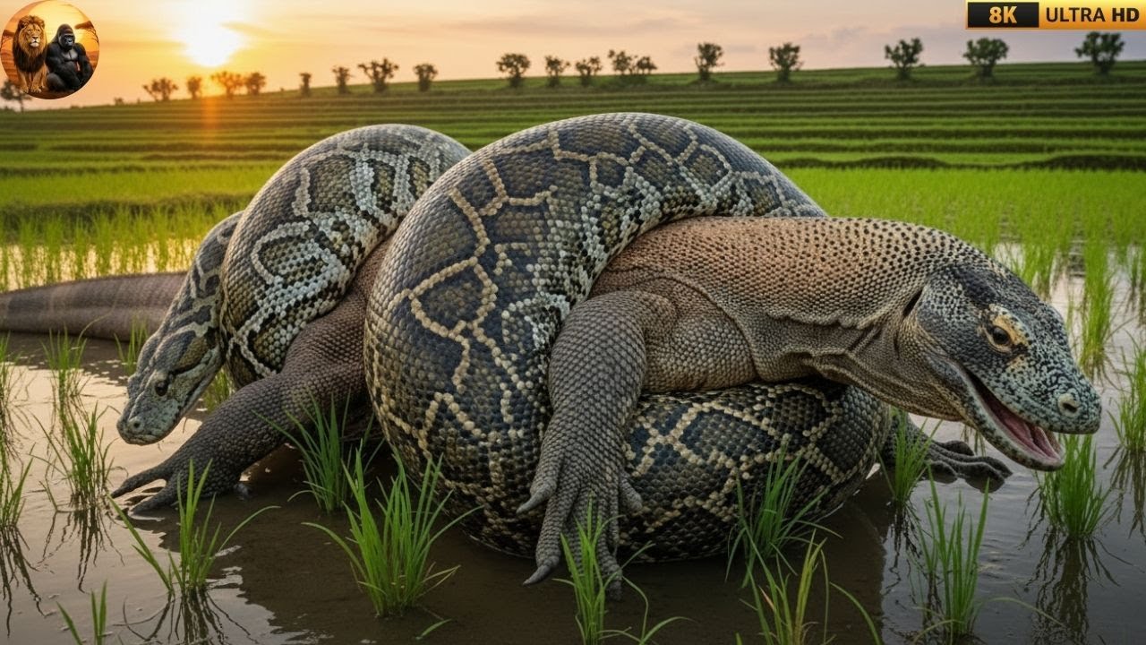 Komodo Dragon vs Python: A Breathtaking Confrontation Between Two Of Nature's Top Killers!