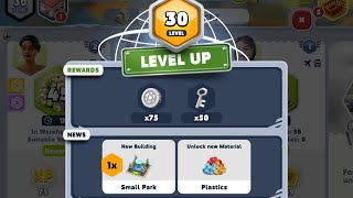 Transport tycoon empire, reached level 30 👏 new raw material plastics 😁 screenshot 5