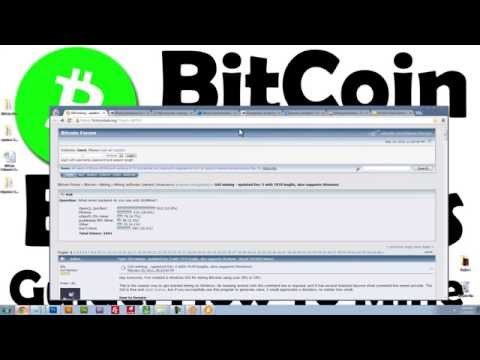 Bitcoin For BeginnersLearn How To Mine Bitcoin !Part 1