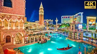 [4K] Venetian and Palazzo Hotel Las Vegas 2024 Full Walking Tour - Beautiful Shopping Canals