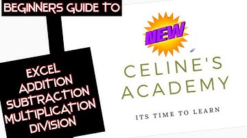 Basic Excel Formulas Add, Subtract, Multiply & Divide part 3 in 2 Minutes by #celinesacadmey