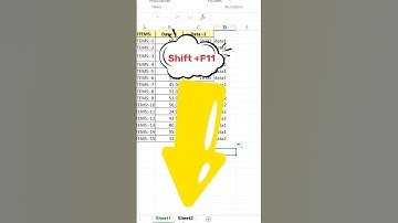 How to Add a New Sheet in Excel Using Keyboard Shortcut | Excel Quick Tip#excel