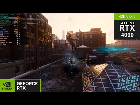 Spider Man Remaster Rog Matrix 4090 24GB + i9 13900K (  Maximum Settings DLSS ON  RTX ON )