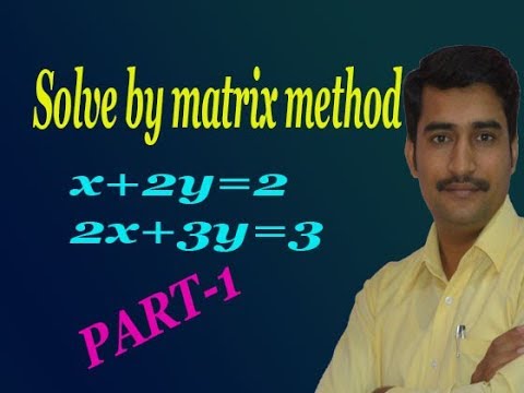 Solve By Matrix Method X 2y 2 2x 3y 3 Good Example Part 1 Youtube Solve By Matrix Method X 2y 2 2x 3y 3 Good Example Part 1 Youtube
