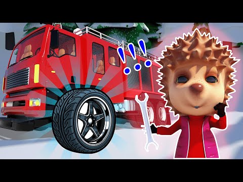 A Roda Do Carro De Bombeiros Caiu🚗🚒Crianças Dos Desenhos Animados🚗🚒Dolly e amigos 3D