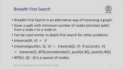 CS213x S124 Graph Traversals IIT Bombay