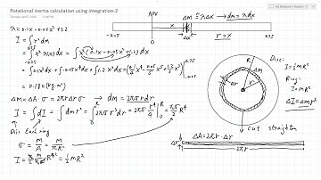 Rotational inertia calculation using integration 2