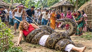 Giant Python Attacks Woman & Chases Two Men | Terrifying Snake Attack Story