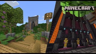 Minecraft - Building an INSANE dwarven mountain GATE with entrance and CUSTOM mountain landscape