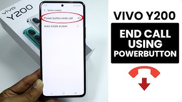 How to End Call Using Power Button in Vivo Y200 - Call Settings