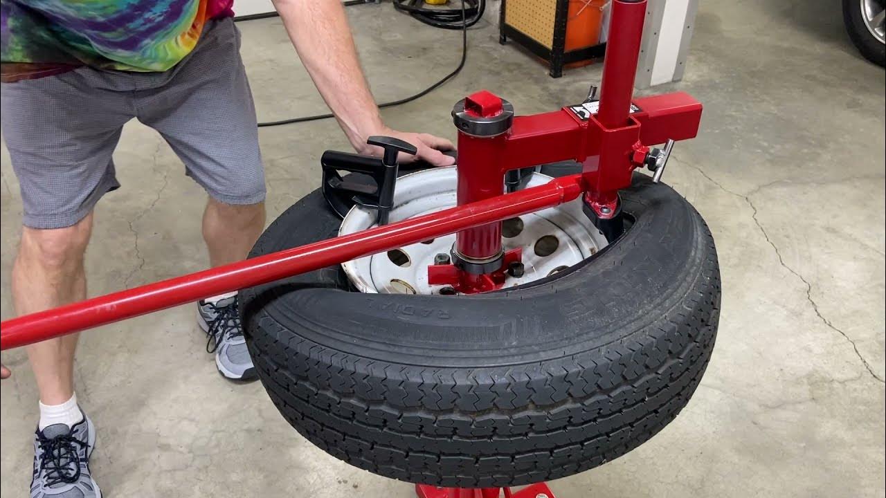 Install tire on rim using harbor freight tire changer with lucid