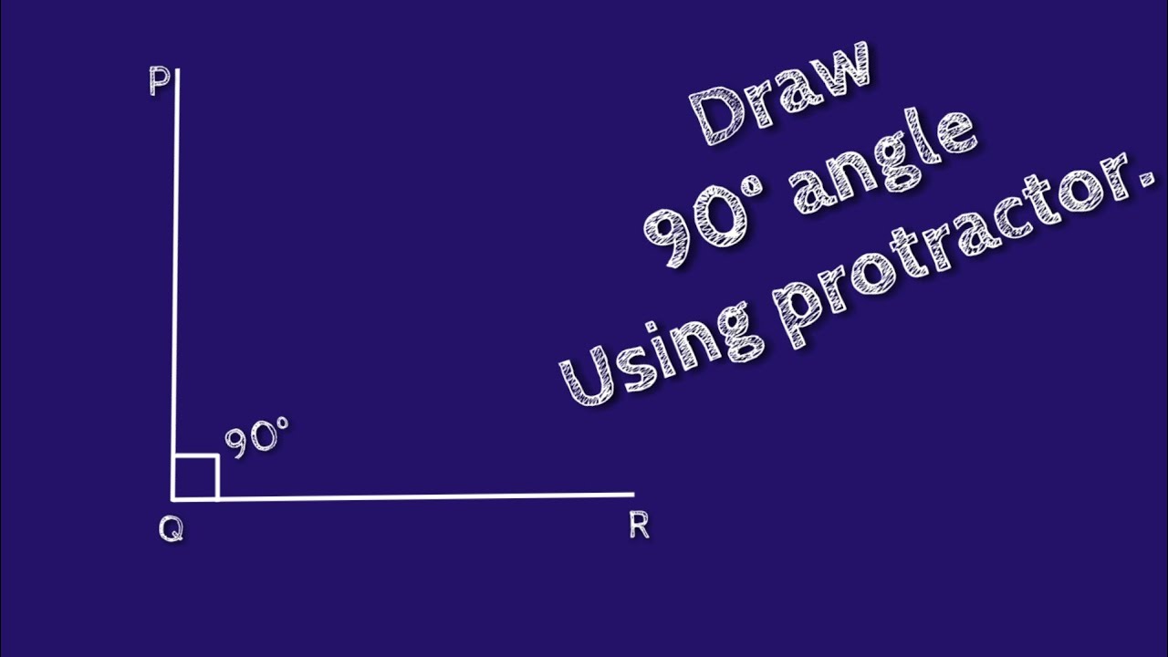 How to draw 90 degree angle using protractor.Construct 90 degree
