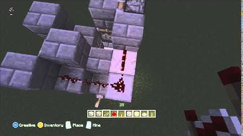 (Minecraft Xbox 360 Edition) Minecraft Redstone Tutorials: Hidden Drop Down Flush Staircase! (4x4)