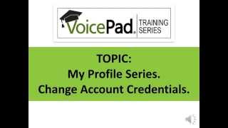Changing Account Credentials