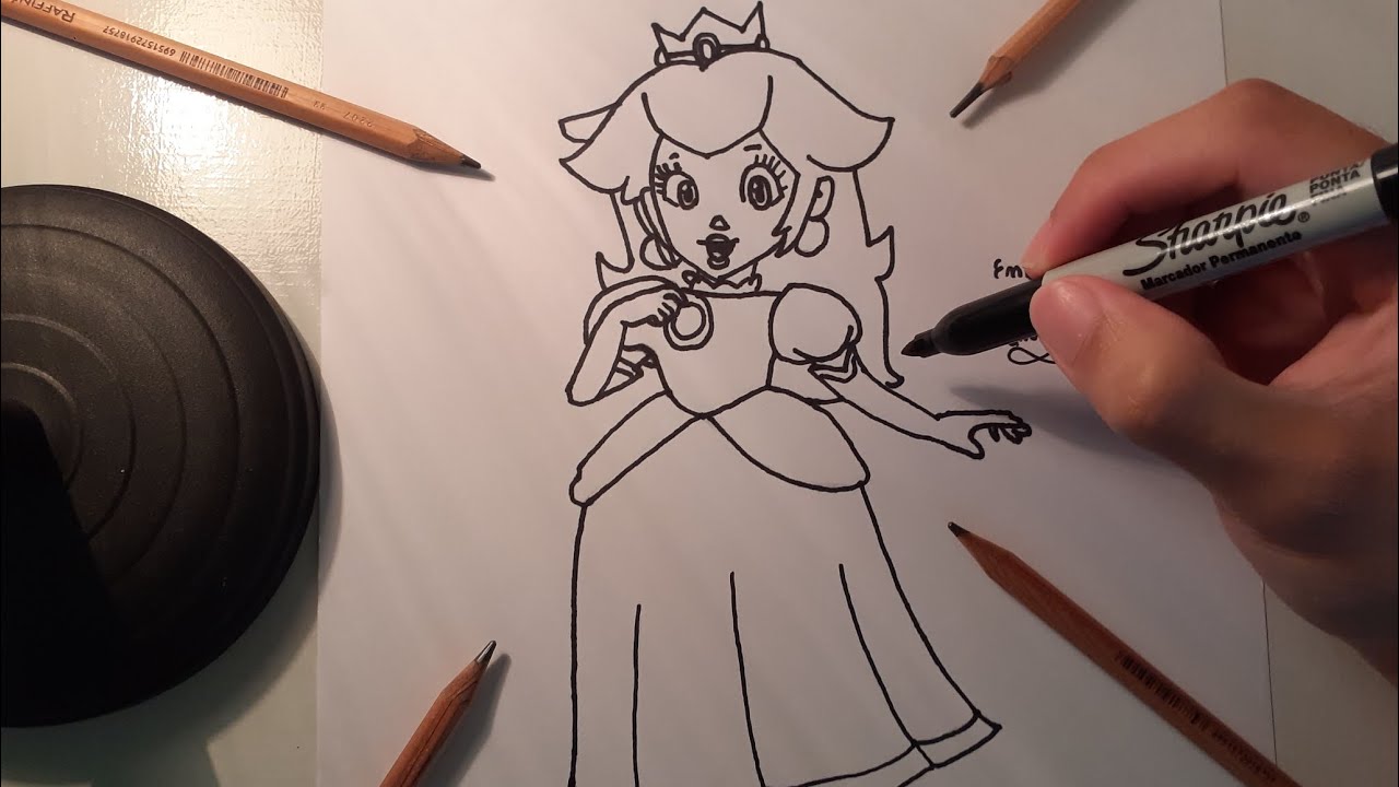 Como Desenhar Princesa Peach Super Mario Youtube