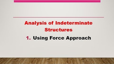 Indeterminate Structure Analysis: Force Method