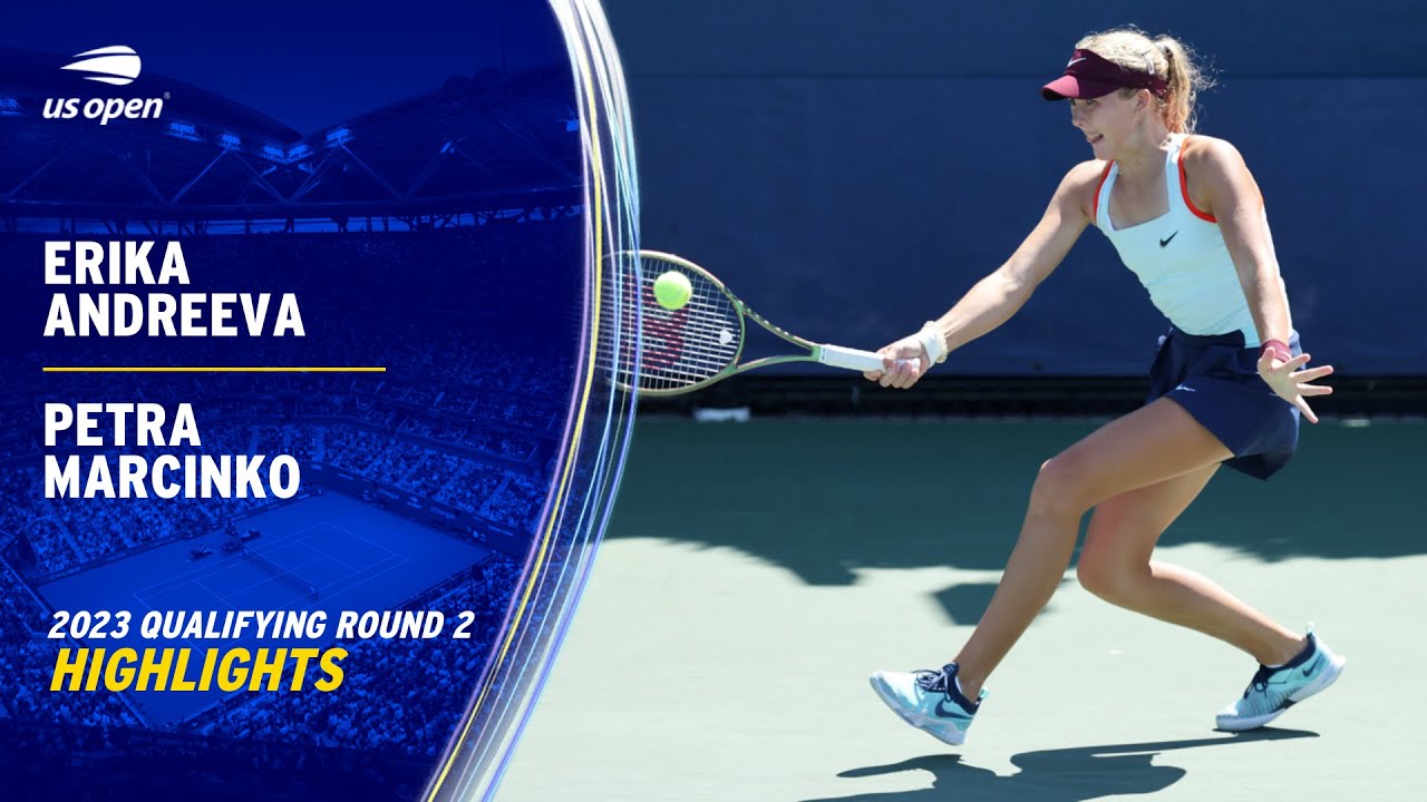 Erika Andreeva vs. Petra Marcinko Highlights | 2023 US Open Qualifying Round 2
