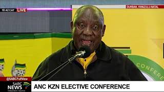 ANC KZN Elective Conference | ANC President Cyril Ramaphosa addresses delegates