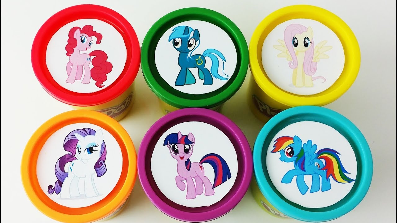 Learn Colors Play Doh Clay Сups Stacking My Little Pony Toys for Kids nursery rhymes