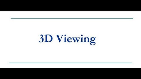 3D VIEWING-Lecture-21
