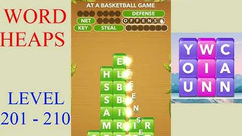 Word Heaps Level 201 - 210 | All Answers | Walkthrough