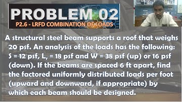 P006 Combination of Loads: LRFD [ Principles of Steel Design ] Problem 2.6
