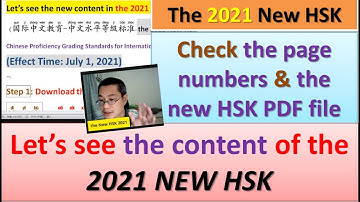 [2021 New HSK] Let’s see the CONTENT of the HSK 3.0 || The Page Numbers of the New HSK PDF Provided