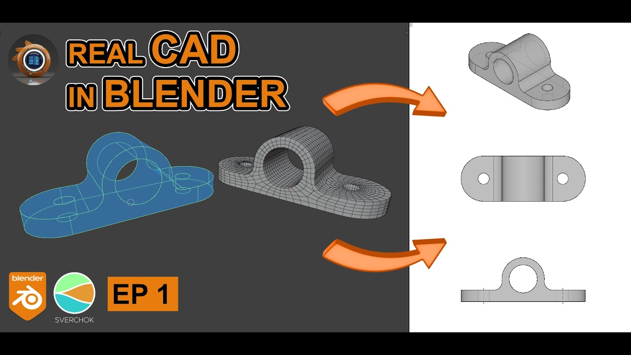 Real CAD Modeling in Blender - EP1 CAD Modeling and Drafting - YouTube