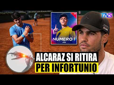 Video ALCARAZ CHOC: SI RITIRA PER INFORTUNIO, ORA SINNER E' SICURO DI RESTARE NUMERO 1