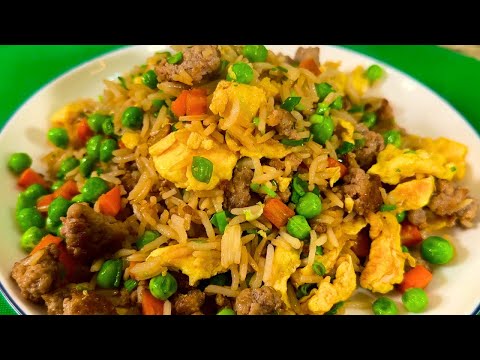 Когда мне лень готовить, я делаю это блюдо! Очень вкусный жареный рис с яйцом и овощами по-китайски.