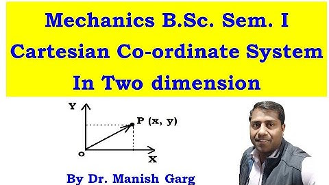 Introduction to Co-ordinate Systems | Cartesian Co-ordinate System | Mechanics | B.Sc. I | IITJAM