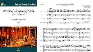 [SATB] Arrival Of The Queen Of Sheba by Haendel for Saxophone Quartet