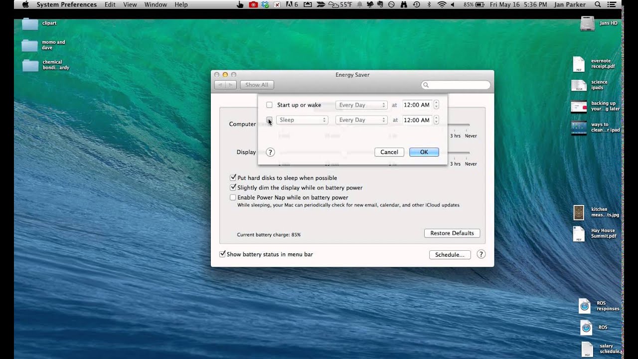 Imac sleep mode settings Imac sleep mode settings