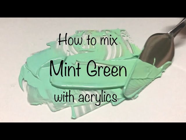 How To Make Mint Green Color, Acrylics, ASMR
