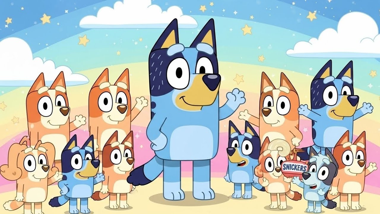 Bluey and Friends 🐶💙 | A Fun Kids Poem About Play, Family & Friendship