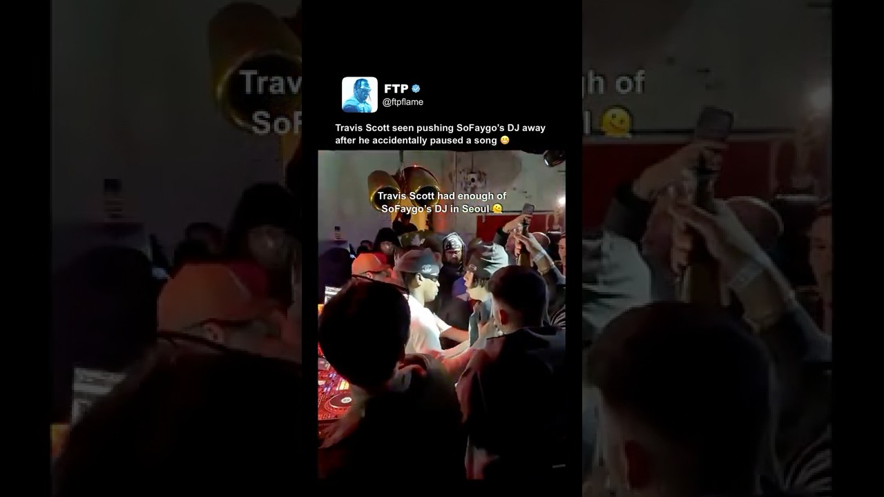 Трэвис Скотт толкает диджея SoFaygo после того, как тот облажался 😳