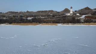Хутор Мержаново. Вид на парк Oxyland, со стороны льда Таганрогского залива.