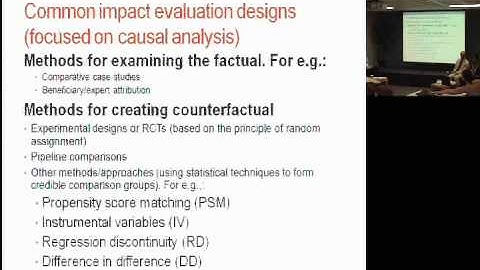 What are Appropriate Impact Evaluation Questions and Methods?