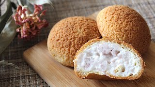 Taro Choux au Craquelin｜芋頭脆皮泡芙 