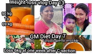 GM Diet Day 7/ weight-loss diet plan Tamil / loss 6 kg at one week #indiandietplantamil #weightloss