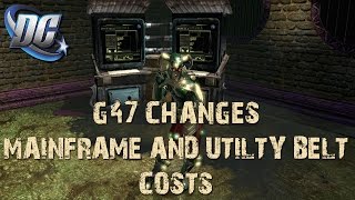 DCUO - Understanding GU47: Mainframe and Utility Belt Costs