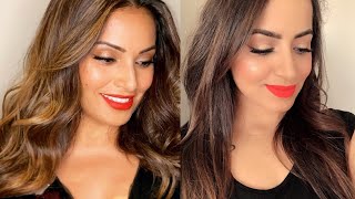 Bipasha Basu Inspired Glowy Makeup and Loose Curls Tutorial in HINDI | Deepti Ghai Sharma