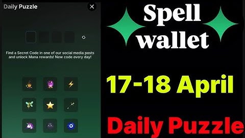 Spell wallet puzzle today 17 & 18 April | spell wallet daily puzzle | #spellwallet #combo |