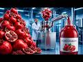 How Millions of Bottles of Pomegranate Juice Are Made | Full Factory Process