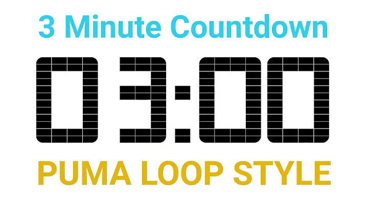 3 Minute Countdown Timer in Puma Loop Watch Style