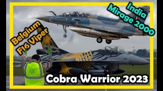 RAF Waddington Exercise Cobra Warrior 2023 - Belgium F16's and Indian Mirage 2000's by Darrell Towler 1,569 views 1 year ago 7 minutes, 43 seconds