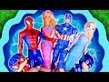 Learn Character Toys, Super Heroes, Disney Princess, Pj Masks, Mermaid Barbie in Pool