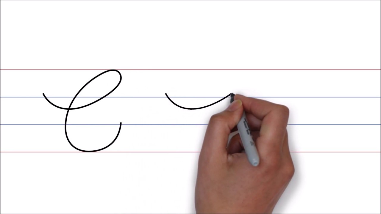 how to write the english letter c in cursive writing lkg hkg cbse