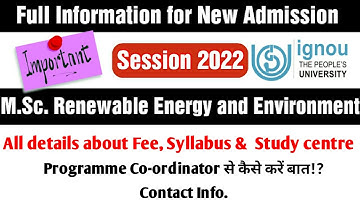 Full information of M.sc. Renewable Energy & Environment | MSCRWEE